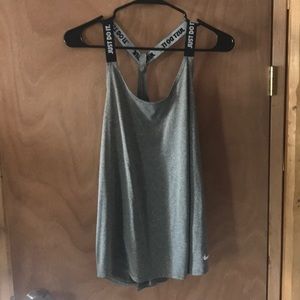 Grey Nike workout tank top
